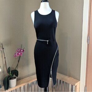 Jennifer Lopez black sheath zipper dress